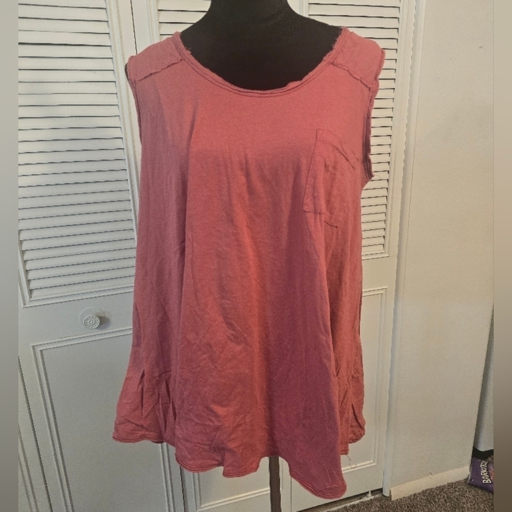 We The Free Pink Sleeveless Scoop Neck Top size medium nwot